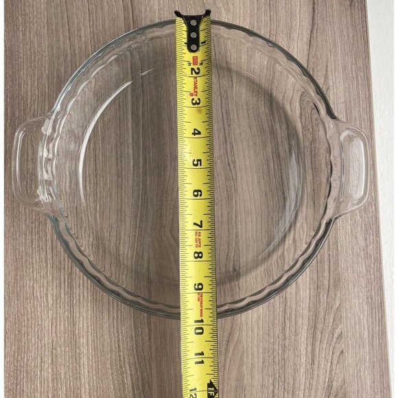 Vintage Anchor Hocking USA Heavy 2+ lb Clear Glass 9.5” 24cm Pie Bake Pan Plate - Picture 7 of 7